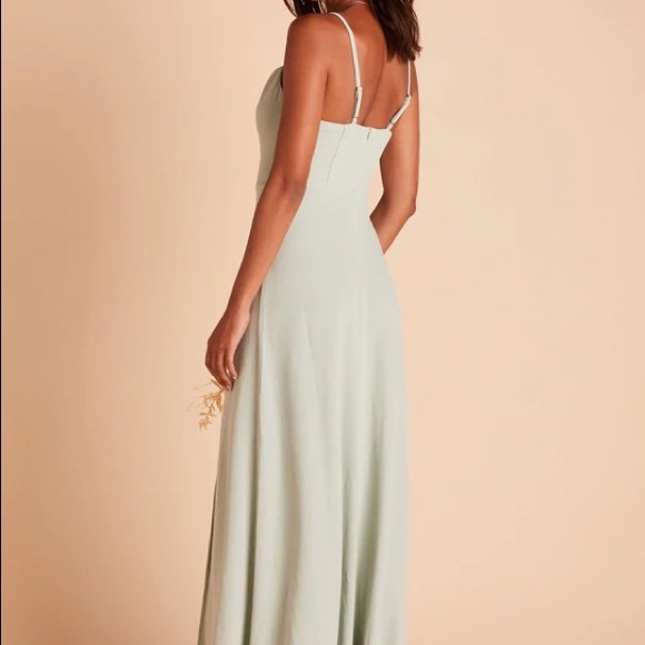Worn once birdie grey bridesmaid dress in the color sage - Picture 2 of 2